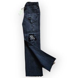 NEW!  Banjara Black Mid-rise Distressed Denim Jeans.  Junior US Sizes 0, 1. NWT